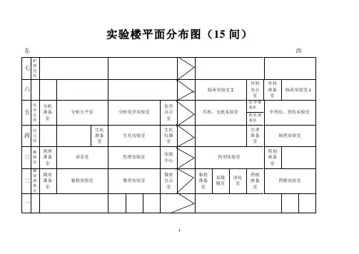 实验楼平面分布图(15间)