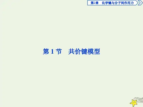 鲁科版高中化学选修3 同步教学 第2章 化学键与分子间作用力 第1节 共价键模型79