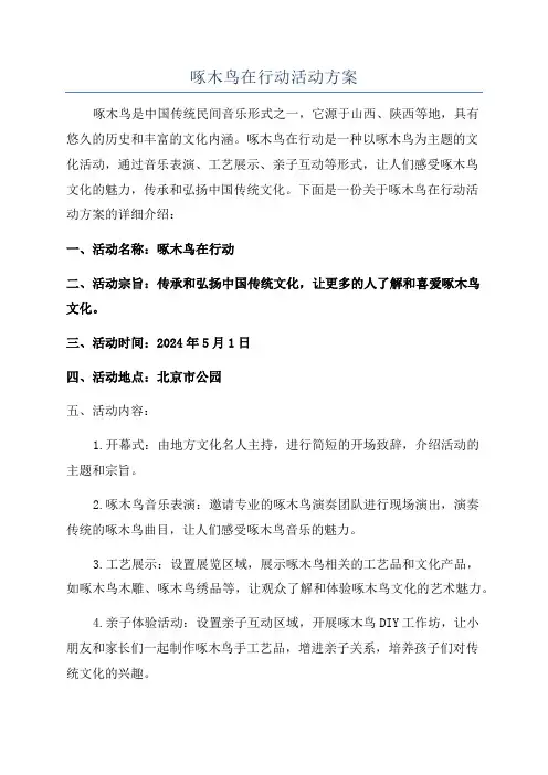啄木鸟在行动活动方案