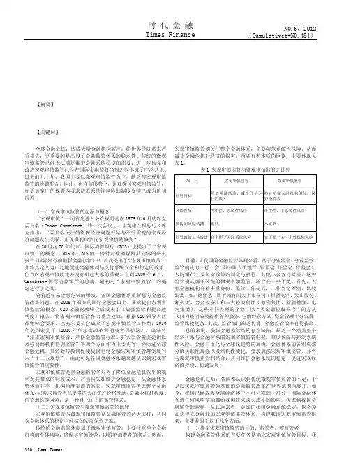 基于宏观审慎原则的中国金融监管