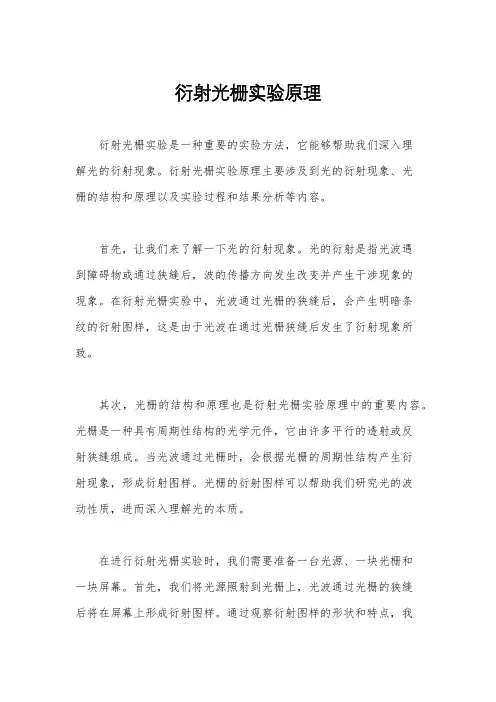 衍射光栅实验原理