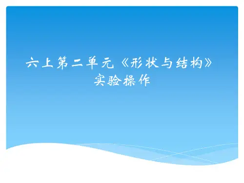 小学科学精品教案：六上第二单元实验操作