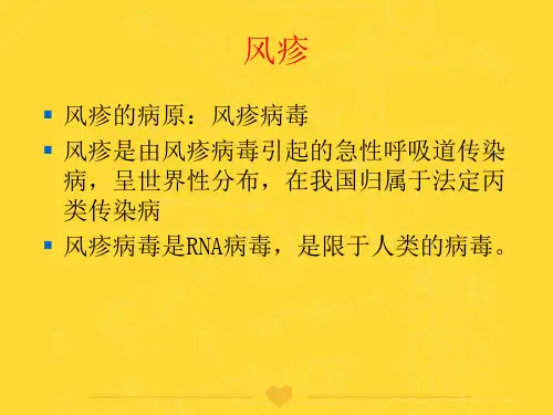 【推选】风疹课件PPT实用