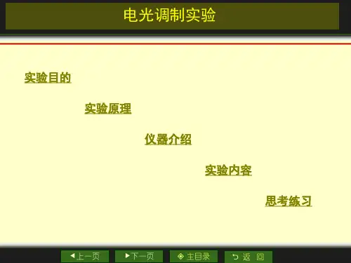 电光调制试验