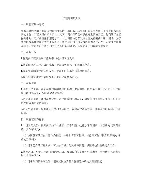 工程部调薪方案