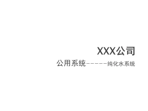 制药用水-纯化水系统