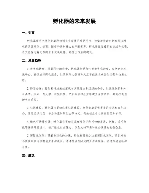 孵化器的未来发展