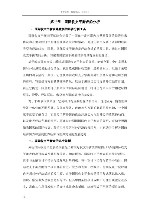 国际收支平衡表的分析