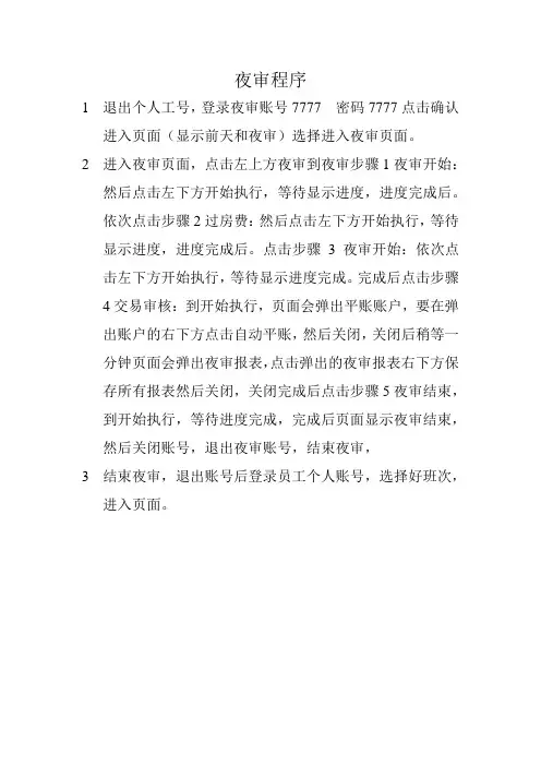 夜审程序操作