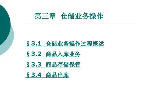 仓储与配送管理第3章仓储业务操作.ppt