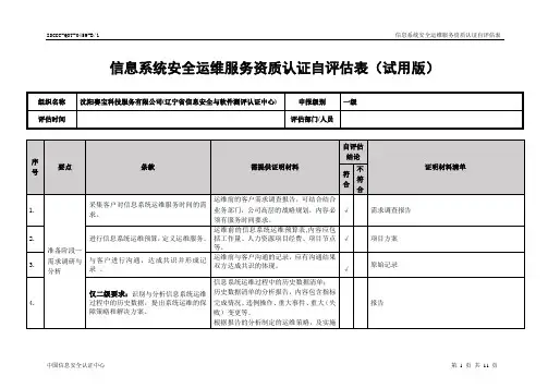 ISCCC-QOT-0459-B1信息安全服务资质自评估表-安全运维类(试用版)