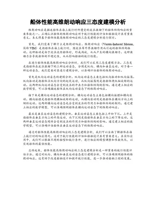 船体性能高维朗动响应三态度建模分析