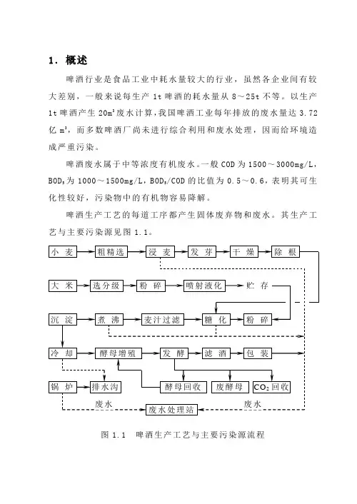 某啤酒厂生产废水设计