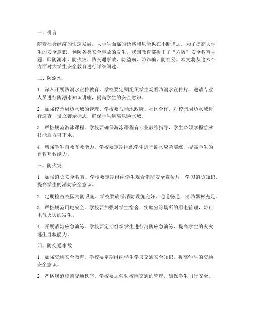 大学生六防主题安全教育
