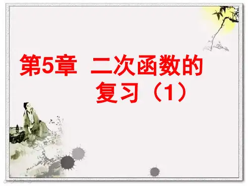 二次函数复习课件PPT