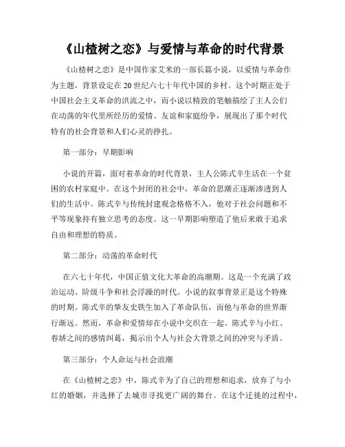 《山楂树之恋》与爱情与革命的时代背景