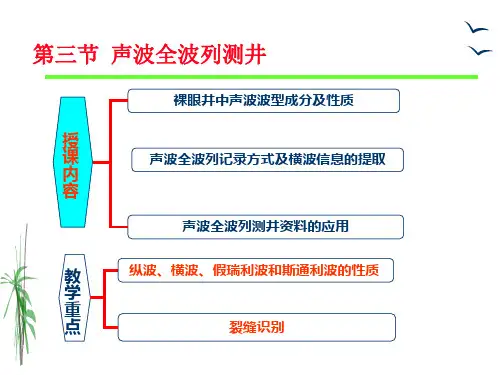 声波全波列测井