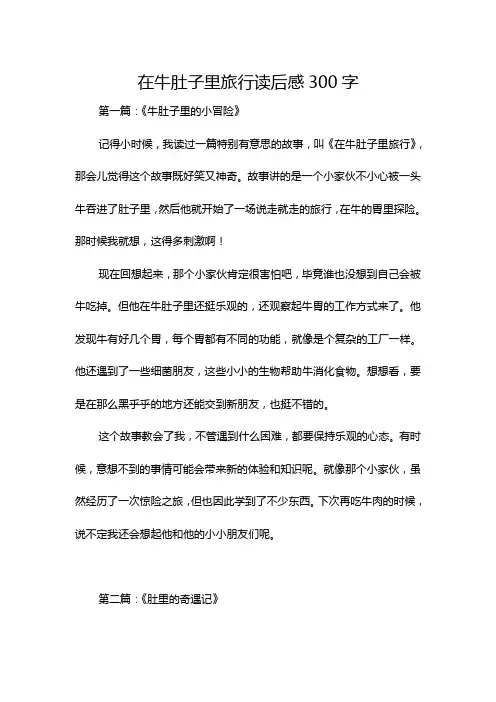 在牛肚子里旅行读后感300字