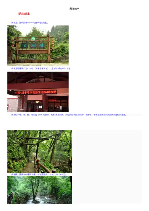 湖北咸丰——精选推荐