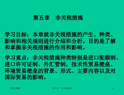 5、非关税措施PPT精品文档91页