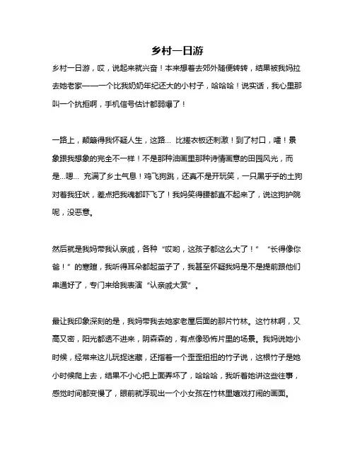 作文《乡村一日游》