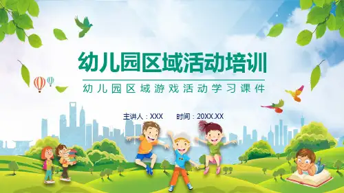 幼儿园区域游戏活动学习内容PPT讲座