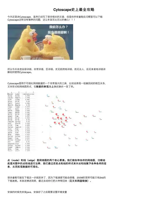 Cytoscape史上最全攻略