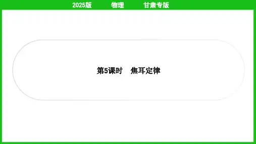 2025年中考物理总复习第一部分考点梳理第14讲欧姆定律 电功率第5课时焦耳定律