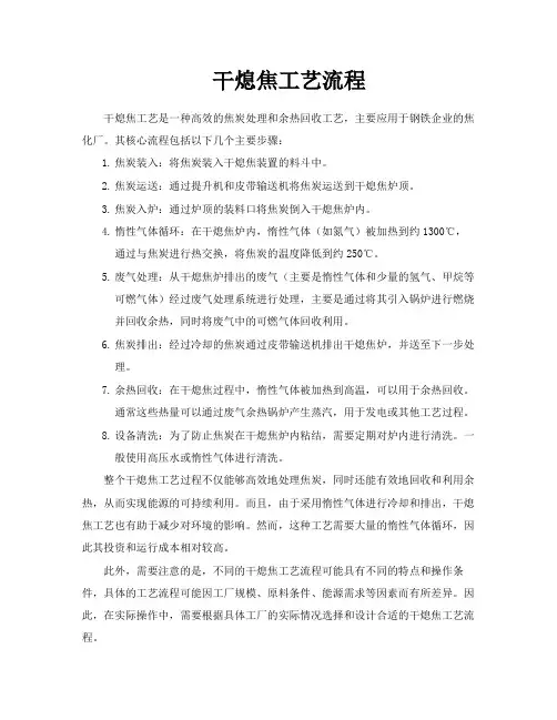 干熄焦工艺流程