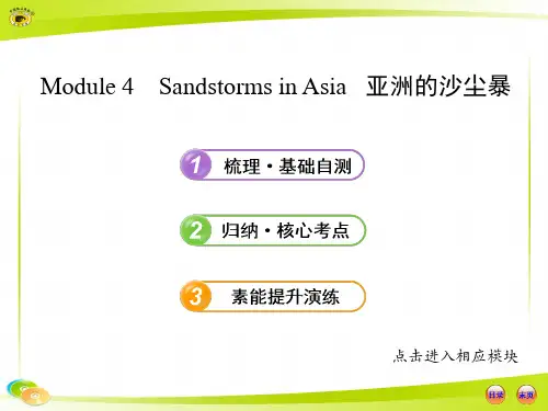 必修3  Module 4外研社高中英语必修三单元四各知识点