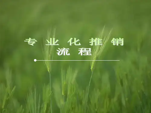 寿险专业化推销流程