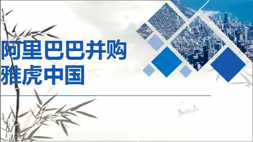 阿里巴巴并购雅虎中国案例分析 PPT
