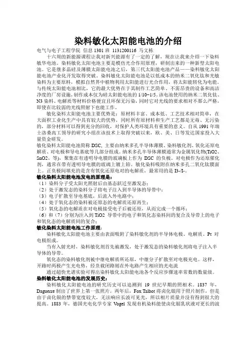 染料敏化太阳能电池的介绍