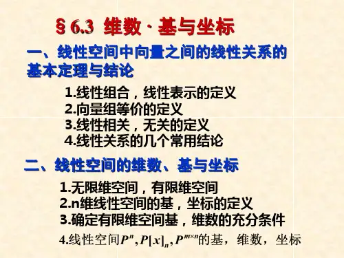 维数,基,坐标