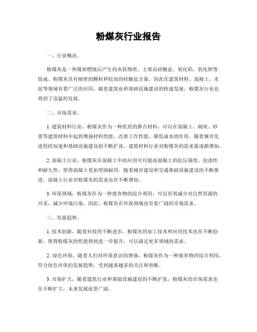 粉煤灰行业报告