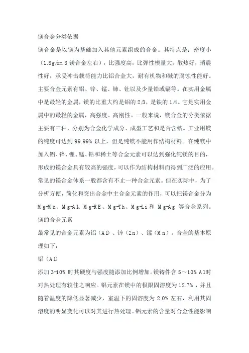 镁合金材料牌号标准