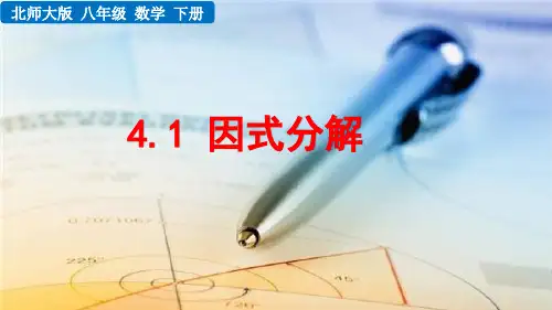 因式分解北师大数学八年级下册PPT课件