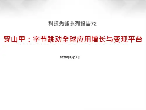 科技先锋系列报告72-穿山甲：字节跳动全球应用增长与变现平台2020.04