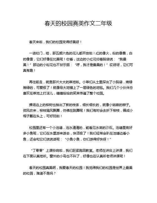 春天的校园真美作文二年级