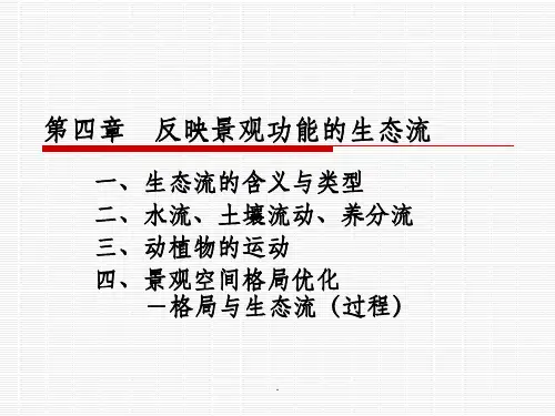 第4掌 景观生态流