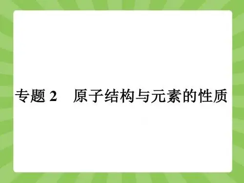 高中化学苏教版选修3课件：2.1 原子核外电子的运动