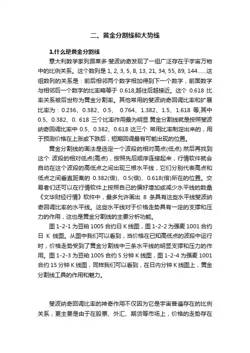 二、黄金分割线和大势线