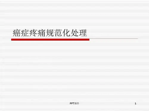 癌症疼痛规范化处理  ppt课件