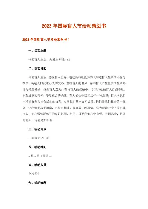 2023年国际盲人节活动策划书_1