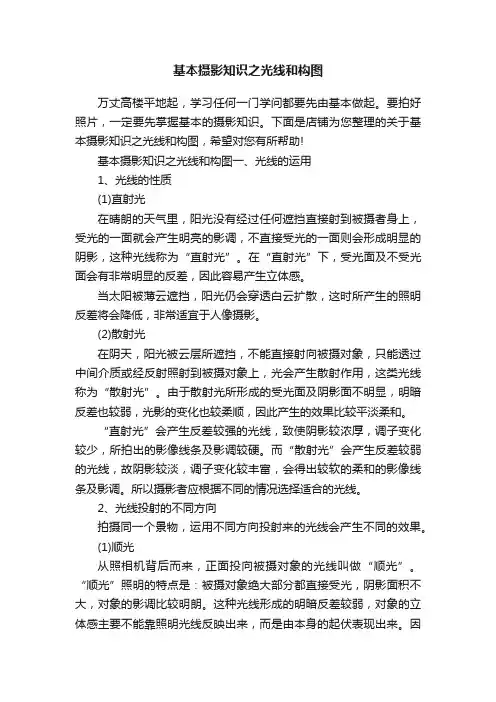 基本摄影知识之光线和构图