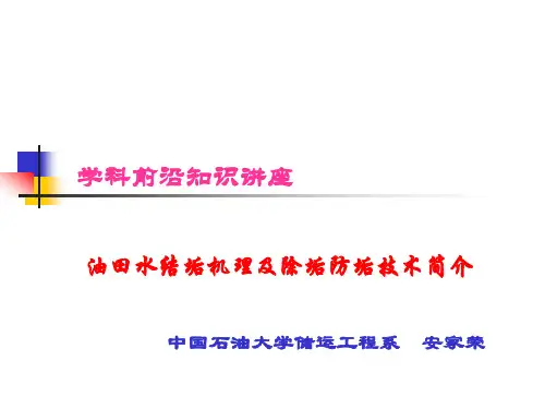 油田污水结垢机理及除垢防垢技术简介