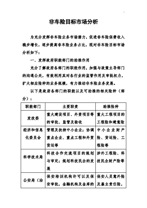 非车险目标市场分析