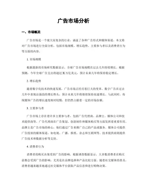 广告市场分析