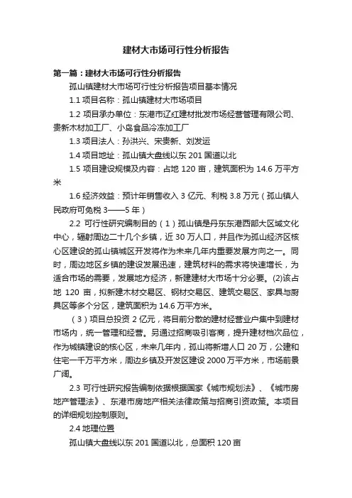 建材大市场可行性分析报告