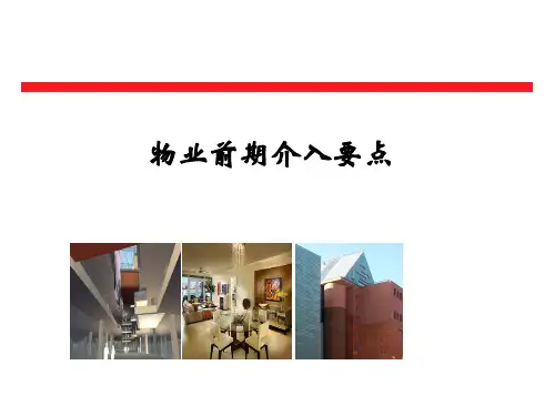 前期物业介入要点培训04ppt课件